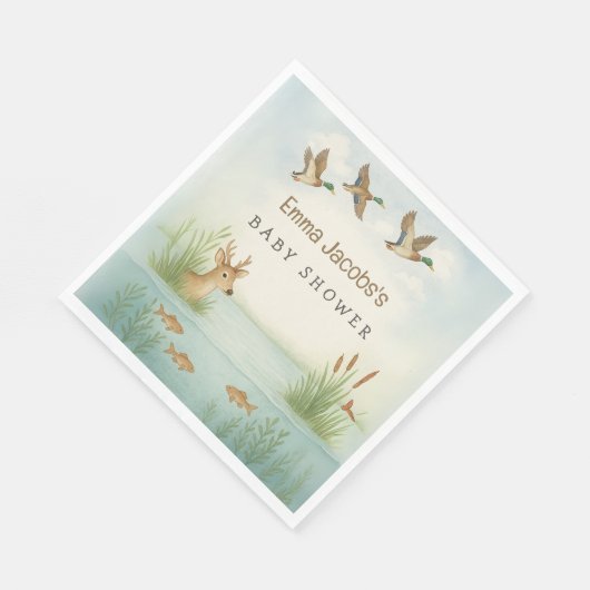Serviette En Papier Oh mon Dieu ! Baby shower en bois (Coin)