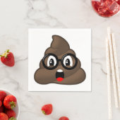 Serviette En Papier Oh Poop Emoji avec lunettes (En situation)