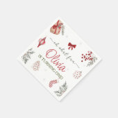 Serviette En Papier Oh Quel Amusant Noël Anniversaire (Coin)