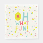 Serviette En Papier Oh Quel Amusant sapin de Noël Points Confetti colo (Devant)