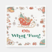 Serviette En Papier Oh Quel Amusement Noël Anniversaire Fête Napkins (Devant)