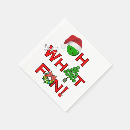 Serviette En Papier Oh Quel Amusement Noël Pickleball Party (Coin)