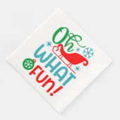 Serviette En Papier Oh, quel Noël amusant (Coin)