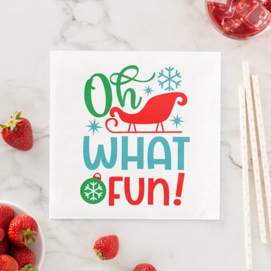 Serviette En Papier Oh, quel Noël amusant (En situation)