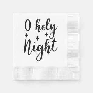Serviette En Papier OH SAINTE NUIT Script moderne Noël