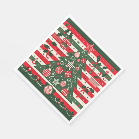 Serviette En Papier Oh sapin de Noël, Oh Noël (Coin)