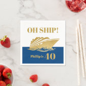 Serviette En Papier Oh Ship Yacht Bateau Croisière Anniversaire (En situation)