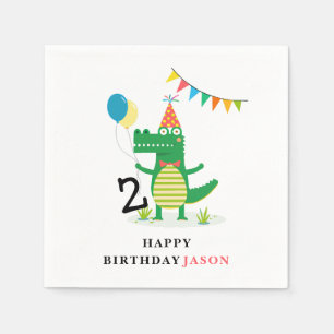 Serviette En Papier Oh Snap mignon Alligator dans Anniversaire de enfa