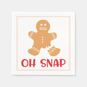 Serviette En Papier Oh Snap Noël Noël Noël Noël Fête du pain d'épices