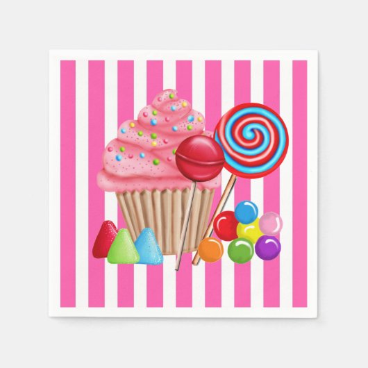 Serviette En Papier Oh Sweet Candyland Papier serviettes (Devant)