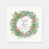 Serviette En Papier Oh Venez Admirez-Le Noël Chrétien (Devant)