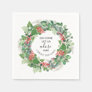Serviette En Papier Oh Venez Admirez-Le Noël Chrétien
