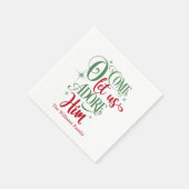 Serviette En Papier Oh Venez, Adorons-Le Noël (Coin)