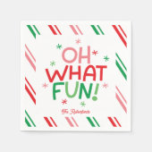 Serviette En Papier Oh What Fun Christmas Paper Napkin (Devant)
