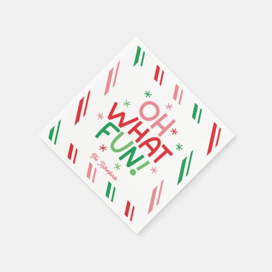 Serviette En Papier Oh What Fun Christmas Paper Napkin (Coin)