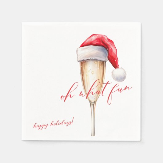 Serviette En Papier Oh What Fun Christmas Party (Devant)
