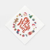 Serviette En Papier Oh What Fun Noël fête d'anniversaire (Coin)