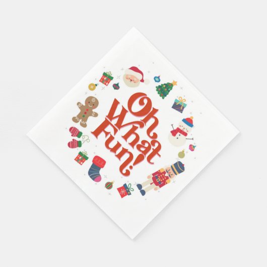 Serviette En Papier Oh What Fun Noël fête d'anniversaire (Coin)