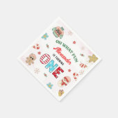 Serviette En Papier Oh What Fun Winter Noël 1er Anniversaire (Coin)