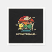 Serviette En Papier Ohm Volt Amp Electricity Expliqué Électricien (Devant)