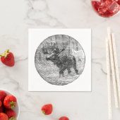 Serviette En Papier Oie dans l'Emblème de neige (En situation)