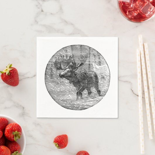 Serviette En Papier Oie dans l'Emblème de neige (En situation)