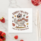 Serviette En Papier Oie d'automne drôle (En situation)