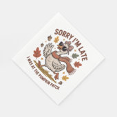 Serviette En Papier Oie d'automne drôle (Coin)