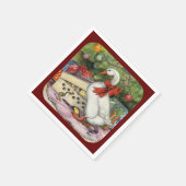 Serviette En Papier Oie de Noël (Coin)