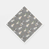 Serviette En Papier Oie de Noël et Gnomes (Coin)