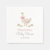 Serviette En Papier Oie sotte sur le Baby shower en vrac de Bow Rose (Devant)