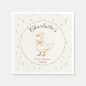 Serviette En Papier Oie sotte sur le lâche Baby Boy Shower (Devant)