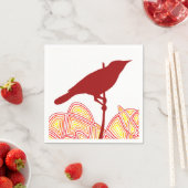 Serviette En Papier Oiseau (En situation)