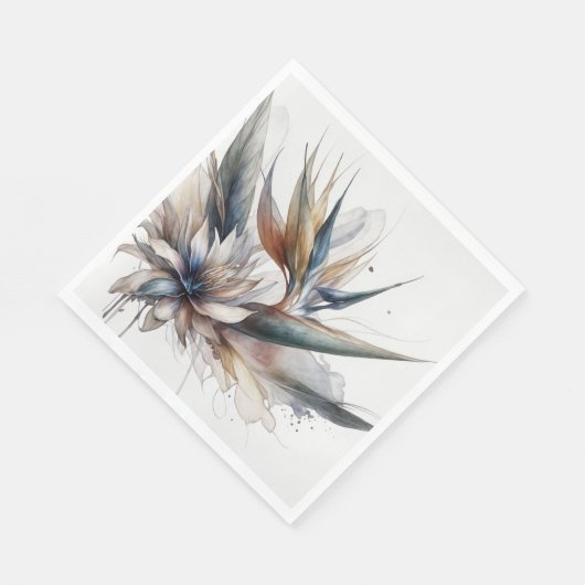 Serviette En Papier Oiseau Abstrait du paradis (Coin)