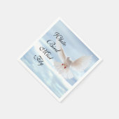 Serviette En Papier Oiseau blanc (Coin)
