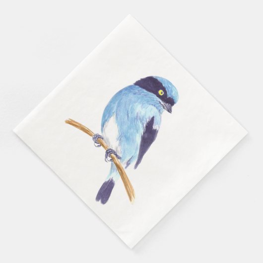 Serviette En Papier Oiseau bleu (Coin)