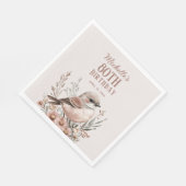 Serviette En Papier Oiseau Brown 80e anniversaire (Coin)