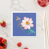 Serviette En Papier Oiseau coloré (En situation)