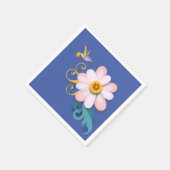 Serviette En Papier Oiseau coloré (Coin)