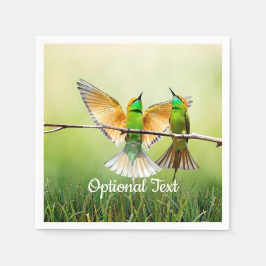 Serviette En Papier Oiseau coloré de l'apiculture européenne (Devant)