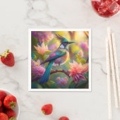 Serviette En Papier Oiseau de Jay Imaginaire vert (En situation)