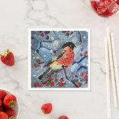 Serviette En Papier Oiseau de Noël (En situation)