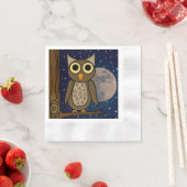 Serviette En Papier Oiseau de nuit (En situation)