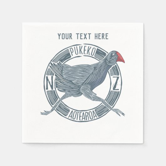 Serviette En Papier Oiseau de Pukeko (Devant)