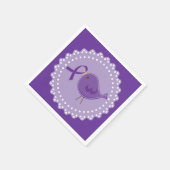 Serviette En Papier Oiseau de sensibilisation à la maladie d'Alzheimer (Coin)