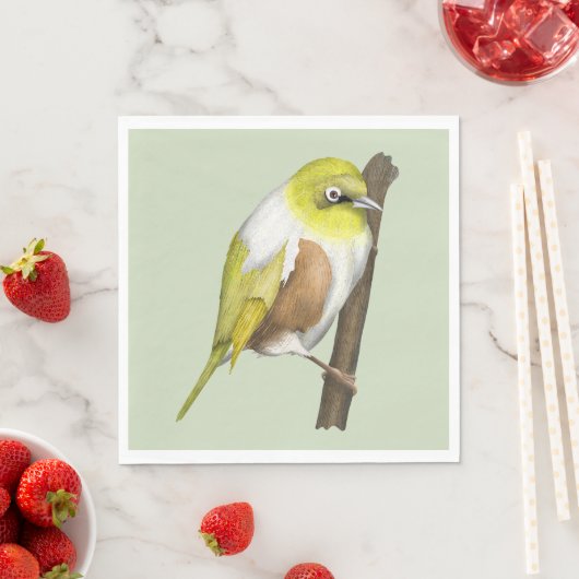 Serviette En Papier Oiseau de Sillvereye tauhou (En situation)