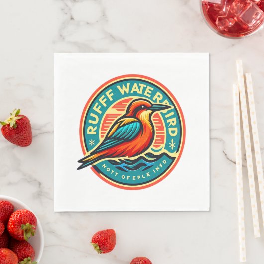 Serviette En Papier Oiseau d'eau ruff (En situation)