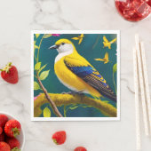 Serviette En Papier Oiseau doré (En situation)