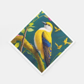 Serviette En Papier Oiseau doré (Coin)