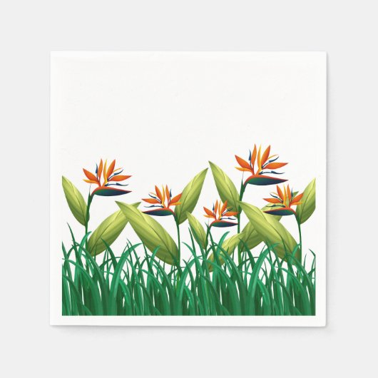 Serviette En Papier Oiseau du Paradis (Devant)